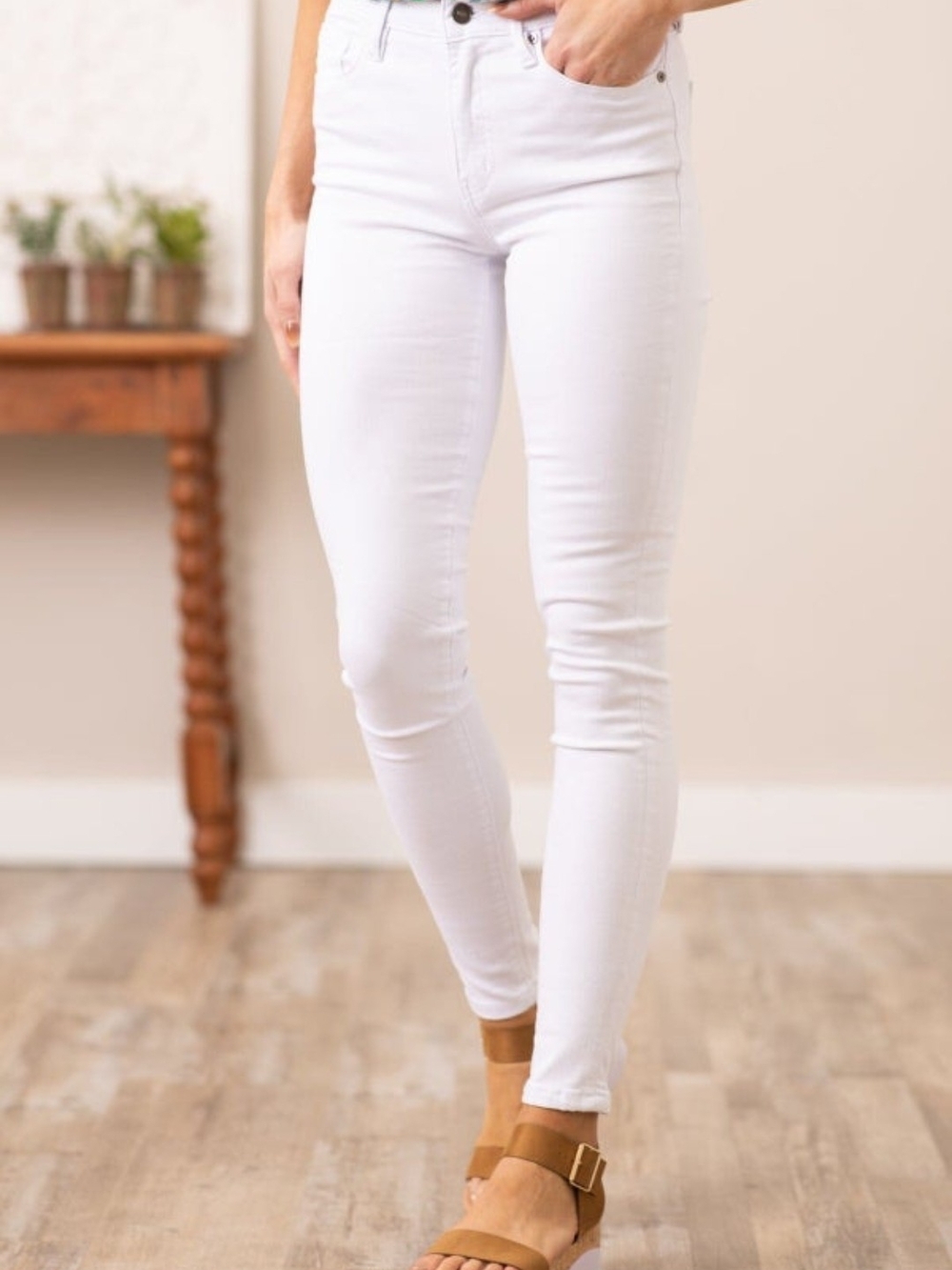 KanCan White High-Rise Skinny Jeans